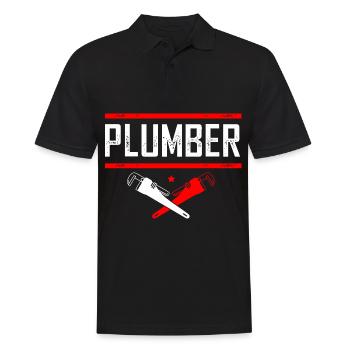 Plumber Plumber - Men's Polo Shirt - black - Front - Kai (181cm)
