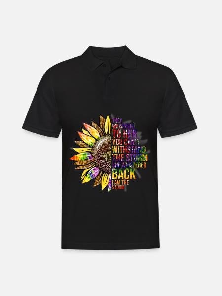 De hviskede til sit citat Solsikke - Herre poloshirt - sort