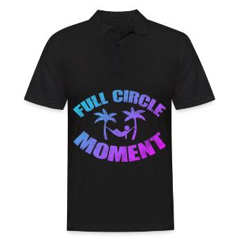 Full Circle Moment Palmen Trash TV Design - Männer Poloshirt - Schwarz - Vorne - Kai (181cm)