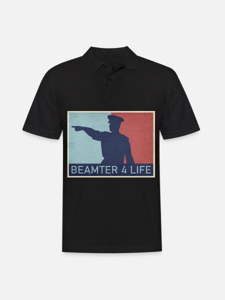 Beamter auf Lebenszeit - Männer Poloshirt - Schwarz