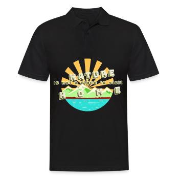 NATURE IS NOTH A PLACE TO VISIT IT IS HOME - Polo Homme - noir - Devant - Kai (181cm)