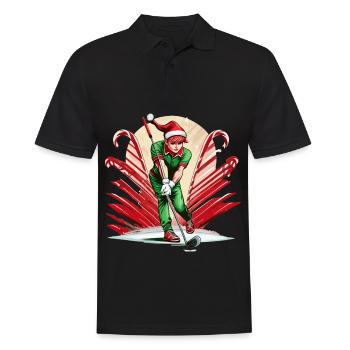 Golf des elfes de Noël - Polo Homme - noir - Devant - Kai (181cm)