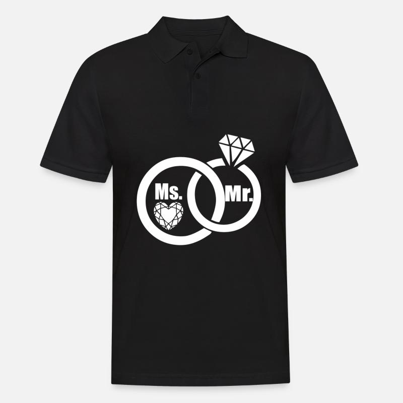 Hochzeit - Männer Poloshirt - Schwarz