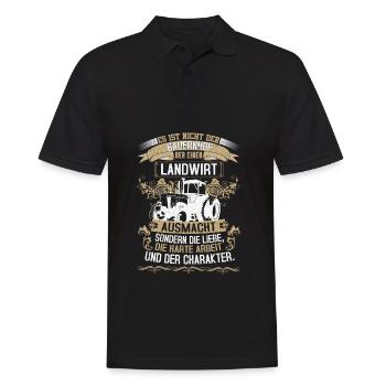 Landwirt Landwirtschaft Traktor Bauer Geschenk - Männer Poloshirt - Schwarz - Vorne - Kai (181cm)
