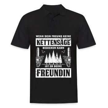 Holzfäller Waldarbeiter Holz Förster Forstwirt - Männer Poloshirt - Schwarz - Vorne - Kai (181cm)