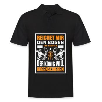 Reicht Mir Den Bogen Ihr Narren - Männer Poloshirt - Schwarz - Vorne - Kai (181cm)