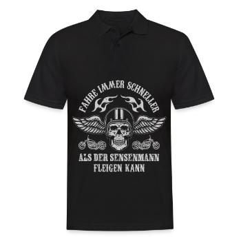 Conduire Toujours plus vite Que La Faucheuse - Polo Homme - noir - Devant - Kai (181cm)
