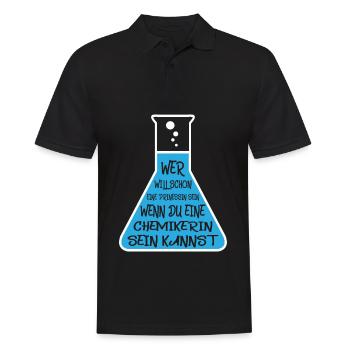 Wer Will Prinzessin Sein Wenn Auch Chemikerin Geht - Männer Poloshirt - Schwarz - Vorne - Kai (181cm)
