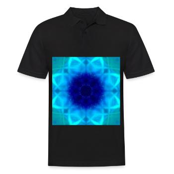 Aurora Borealis Kaleidoscope - Männer Poloshirt - Schwarz - Vorne - Kai (181cm)