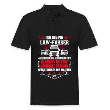 Trucker LKW Fahrer Fernfahrer Brummi Geschenk - Männer Poloshirt - Schwarz - Vorne - Kai (181cm)