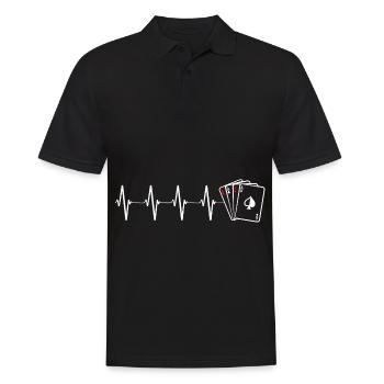 Poker Poker Ace Casino Hold'em All In Gift - Men's Polo Shirt - black - Front - Kai (181cm)