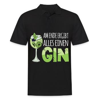 Gin Cocktail Tonic - Männer Poloshirt - Schwarz - Vorne - Kai (181cm)