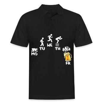 Camping Camping Campsite Camping - Men's Polo Shirt - black - Front - Kai (181cm)