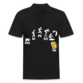 Kitesurfen Kiteboarding Kite Kiten - Männer Poloshirt - Schwarz - Vorne - Kai (181cm)