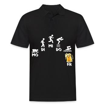 Schwimmen Schwimmer - Männer Poloshirt - Schwarz - Vorne - Kai (181cm)