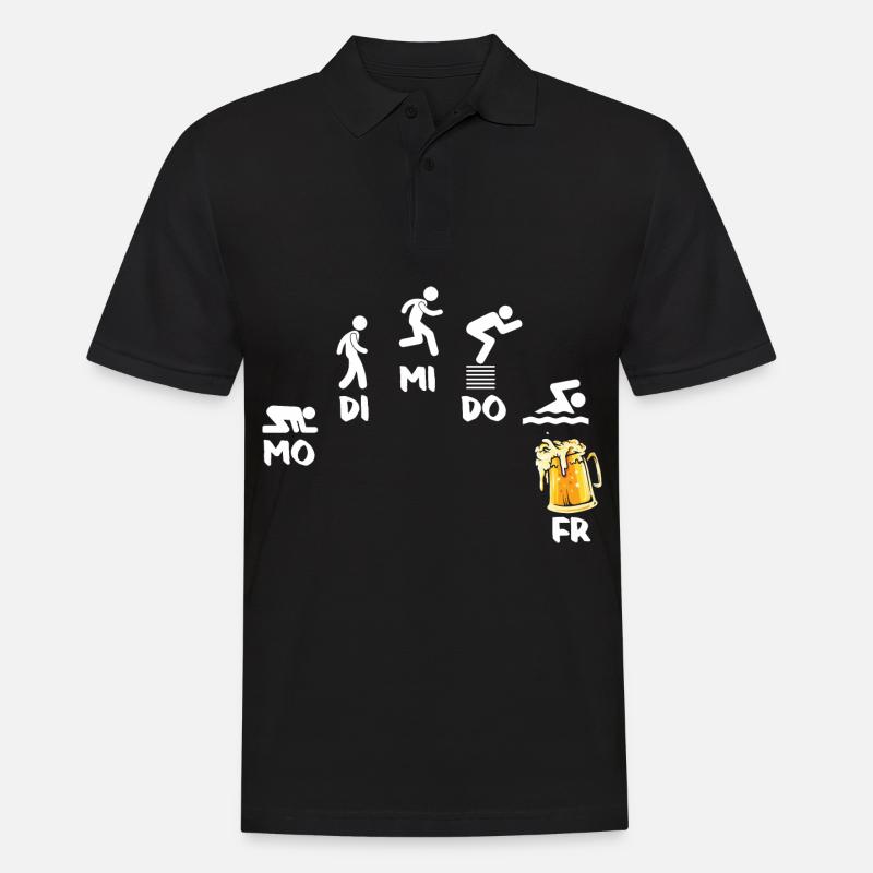 Schwimmen Schwimmer - Männer Poloshirt - Schwarz