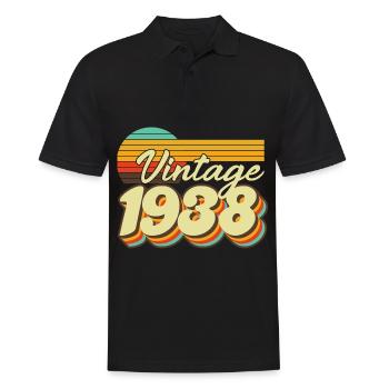 1938 Vintage Birthday Retro Vintage Gift - Men's Polo Shirt - black - Front - Kai (181cm)