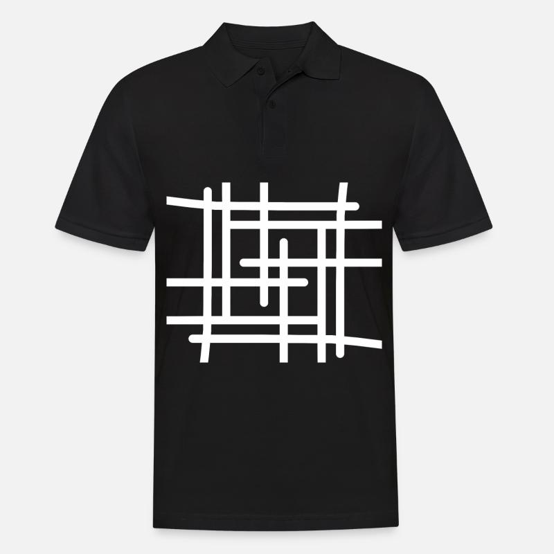 Kunst abstrakt - Männer Poloshirt - Schwarz