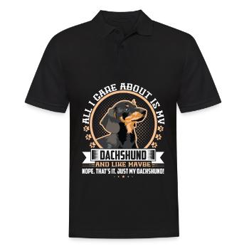 Dachshund Dachshund Dachshund Dachshund Gift - Men's Polo Shirt - black - Front - Kai (181cm)