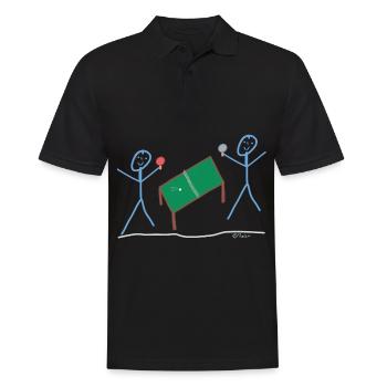 Ping pong jeu de ping-pong - Polo Homme - noir - Devant - Kai (181cm)