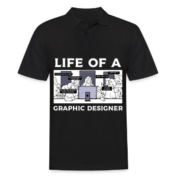 Graphic Designer Graphic Designer Artist - Men's Polo Shirt - black - Front - Kai (181cm)