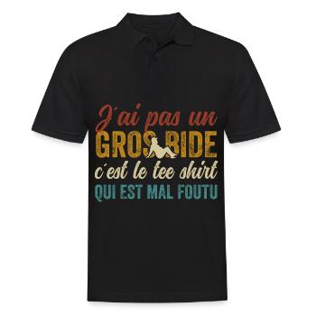 J'ai Pas Un Gros Bide Humour Sarcasme - Männer Poloshirt - Schwarz - Vorne - Kai (181cm)