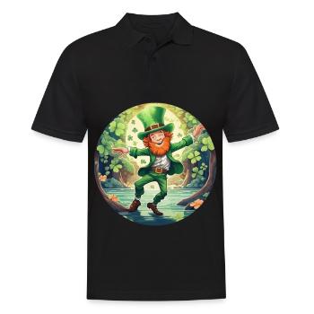 Danse trèfle de la Saint-Patrick - Polo Homme - noir - Devant - Kai (181cm)