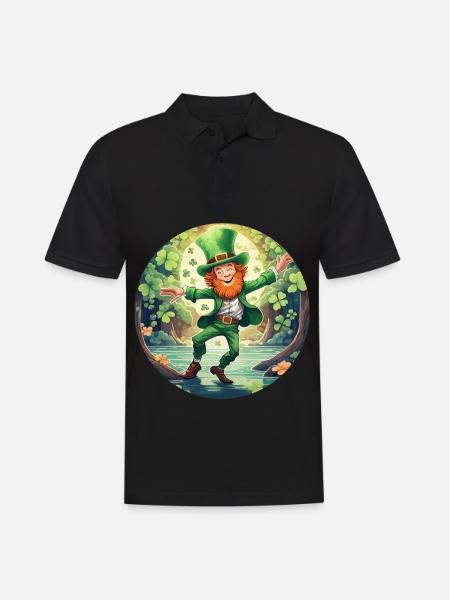 Danse trèfle de la Saint-Patrick - Polo Homme - noir