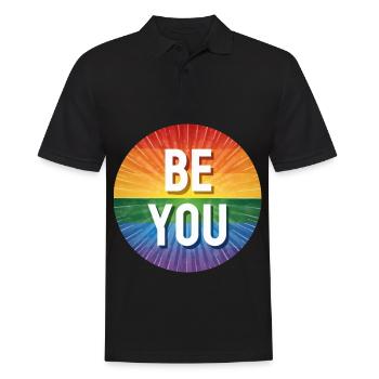 LGBTQ Be You - Männer Poloshirt - Schwarz - Vorne - Kai (181cm)