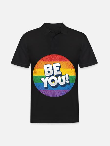 LGBTQ Be You - Männer Poloshirt - Schwarz