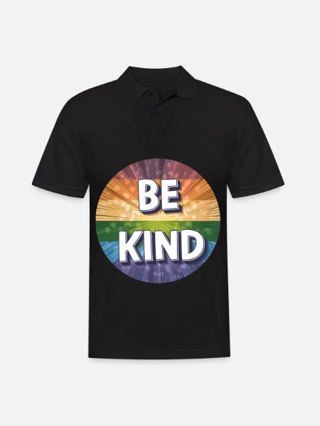 LGBTQ Be Kind - Men's Polo Shirt - black
