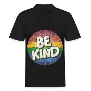 LGBTQ Soyez gentil - Polo Homme - noir - Devant - Kai (181cm)