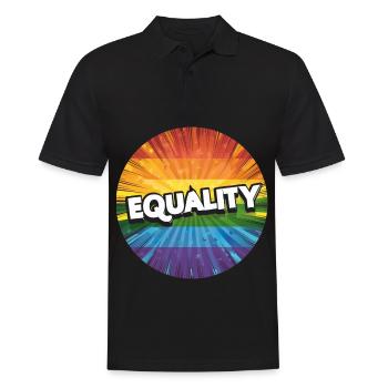 LGBTQ Equality - Männer Poloshirt - Schwarz - Vorne - Kai (181cm)