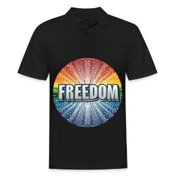 LGBTQ Freedom - Männer Poloshirt - Schwarz - Vorne - Kai (181cm)
