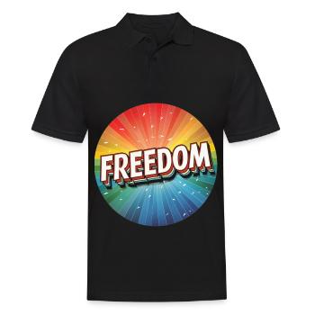 LGBTQ Freedom - Men's Polo Shirt - black - Front - Kai (181cm)