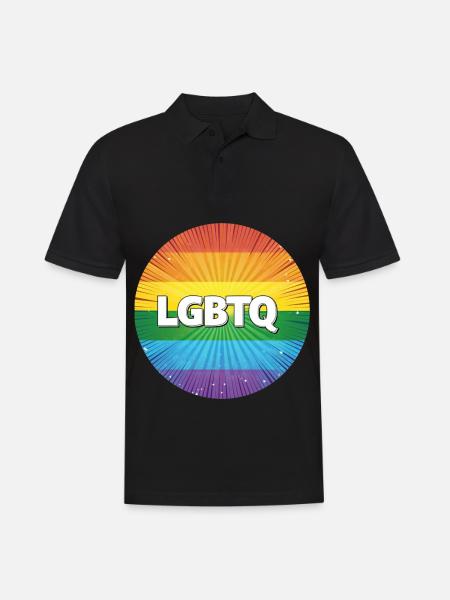 LGBTQ - Polo Homme - noir