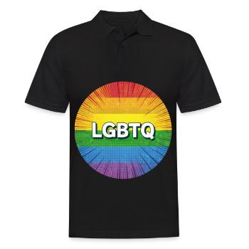 LGBTQ - Polo Homme - noir - Devant - Kai (181cm)