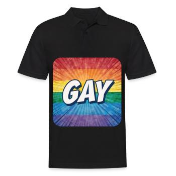 LGBTQ GAY - Polo Homme - noir - Devant - Kai (181cm)