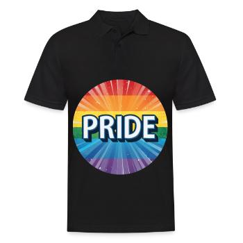 LGBTQ PRIDE - Men's Polo Shirt - black - Front - Kai (181cm)