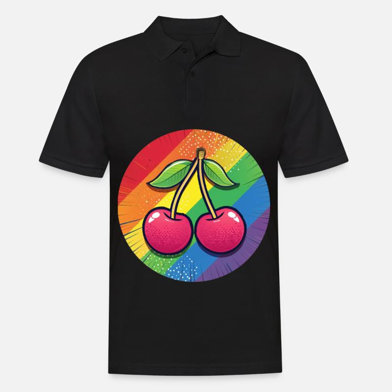 LGBTQ Kirsche - Männer Poloshirt - Schwarz