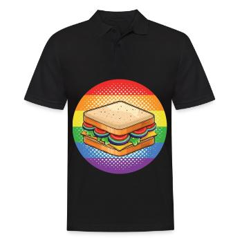 LGBTQ Sandwich - Men's Polo Shirt - black - Front - Kai (181cm)