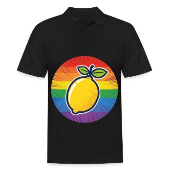 LGBTQ Lemon Lime - Men's Polo Shirt - black - Front - Kai (181cm)