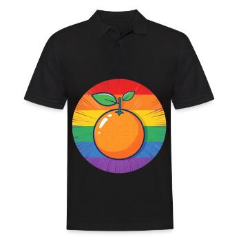 LGBTQ Orange - Polo Homme - noir - Devant - Kai (181cm)
