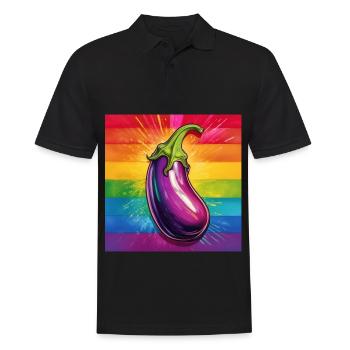 Aubergine LGBTQ - Polo Homme - noir - Devant - Kai (181cm)