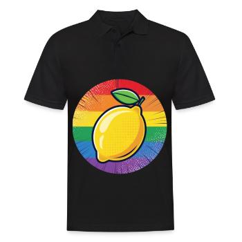LGBTQ Lemon Lime - Men's Polo Shirt - black - Front - Kai (181cm)