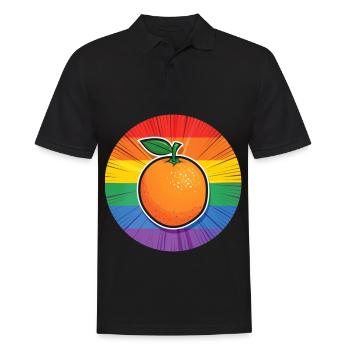 LGBTQ Orange - Men's Polo Shirt - black - Front - Kai (181cm)