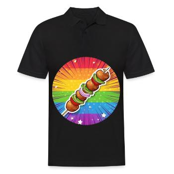 LGBTQ Kebab - Polo Homme - noir - Devant - Kai (181cm)