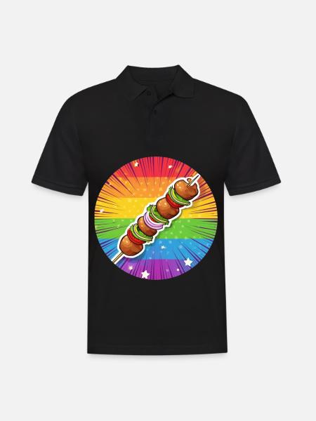 LGBTQ Kebab - Men's Polo Shirt - black