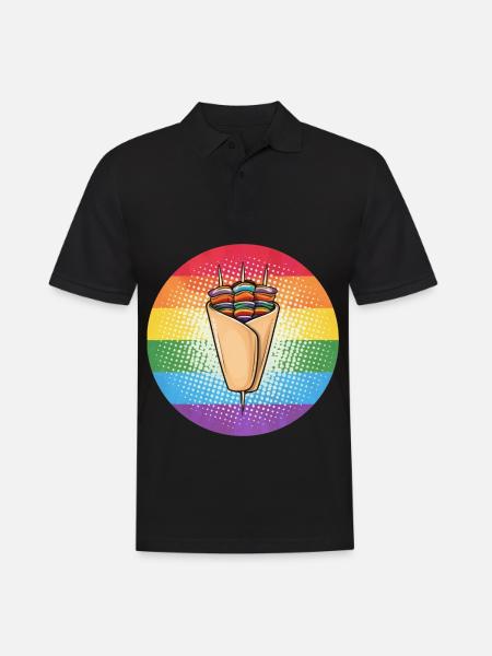 LGBTQ Kebab - Polo Homme - noir