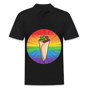 LGBTQ Kebab - Polo Homme - noir - Devant - Kai (181cm)